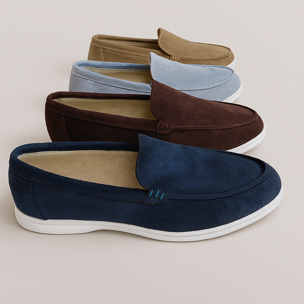 Elegantes mocasines de ante