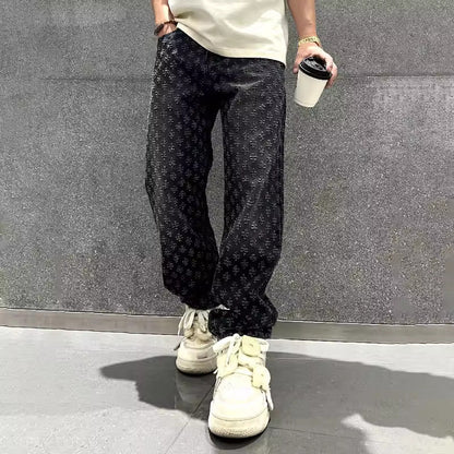 JACQUARD DENIM JEANS