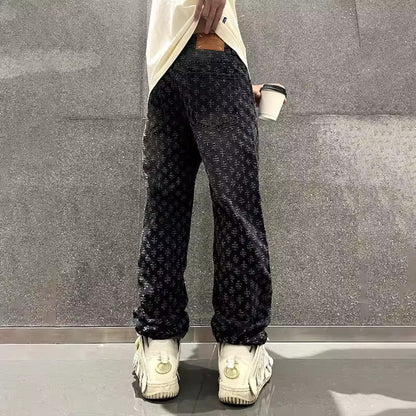 JACQUARD DENIM JEANS