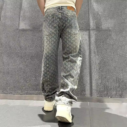 JACQUARD DENIM JEANS